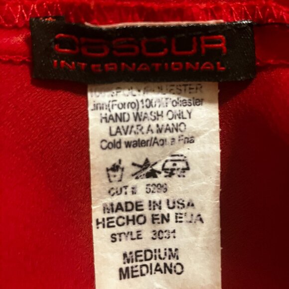 Black and Red Illusion Cocktail Dress - Picture 4 of 4